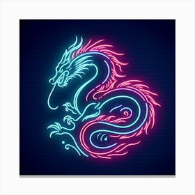 Neon Dragon Canvas Print