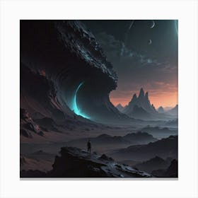 Space Landscape Canvas Print