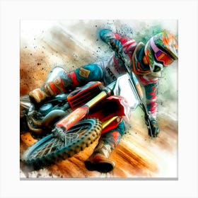 Motocross Rider Canvas Print