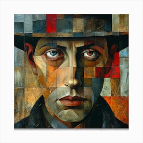 Portrait Of A Man In A Hat Canvas Print