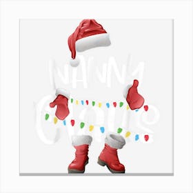 Nanny Claus Santa Funny Christmas Pajama Matching Family Canvas Print