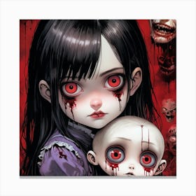 Girl With Red Eyes 1 Canvas Print