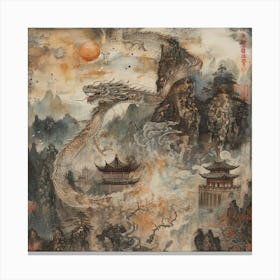 Dragon In The Sky Canvas Print