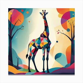 Colorful Giraffe Canvas Print