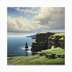 The Cliffs Of Moher Ireland Art Print 2 Canvas Print