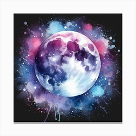 Colorful Moon 1 Canvas Print