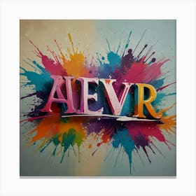 Aevr text art Canvas Print