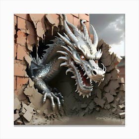 Chrome Dragon 1 Canvas Print