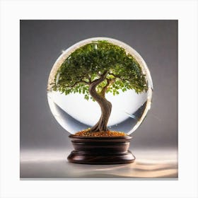 Bonsai Tree In A Glass Ball 5 Canvas Print