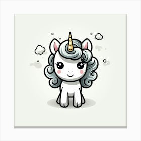 Cute Unicorn 256 Canvas Print