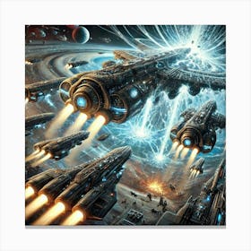 A Depiction Of The Celestial Dreadnoughts From The Canvas Print