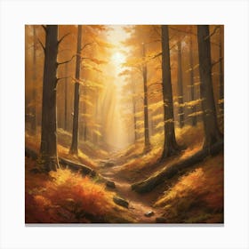 Autumn Forest paintings art print Canvas Print