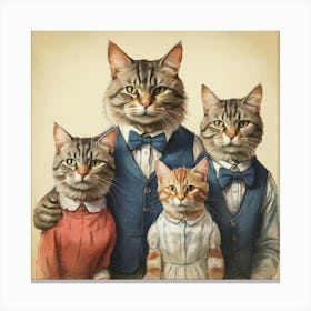 Family Of Cats 4 Canvas Print