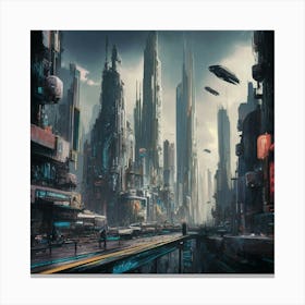 Futuristic City 1 Canvas Print