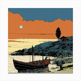 Swedish Boat Canvas Print