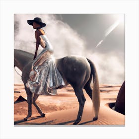 AI Digital Art | Desert Goddess - Comfortable In My Skin | Wilfredo x DALL-E Canvas Print