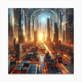 Futuristic City 1 Canvas Print