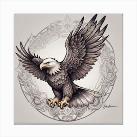 Eagle Tattoo Designs Canvas Print