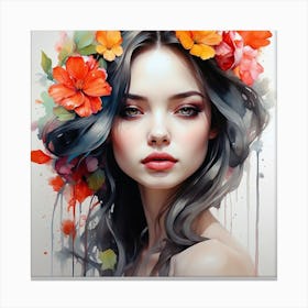 Flower Girl 3 Canvas Print