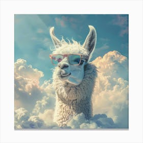 Llama In Sunglasses 2 Canvas Print