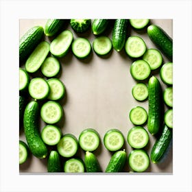 Cucumbers In A Circle 4 Canvas Print