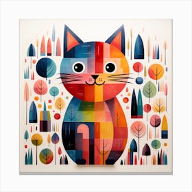 Colorful Cat Canvas Print