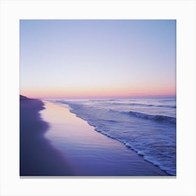 Soft Beach Waves at Sunset Canvas Print