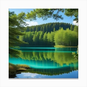 Lake In The Forest 7 Canvas Print