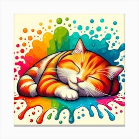 Creative Feline Cat Artwork 34 Canvas Print