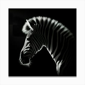 Zebra Portrait Canvas Print