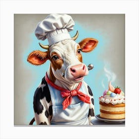 Chef Cow 12 Canvas Print