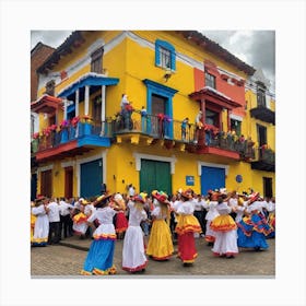 Colorful Colombia Canvas Print