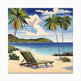 Beach Chair Canvas Print