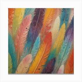 Colorful Feathers 8 Canvas Print