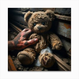 Abandoned Teddy Bear 4 Canvas Print