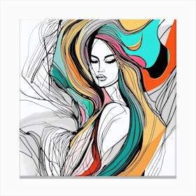 Abstract  Of A Woman 3 Canvas Print