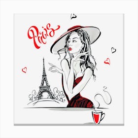 Paris Girl Canvas Print