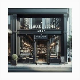 Black Coffee Shop 3 Canvas Print