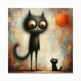 Abstract cats 5 Canvas Print