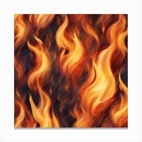 Fire Flames Background Canvas Print