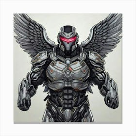 Firefly Battle Worn Cyborg Superhero With Steel Wings 36902 (2) Canvas Print