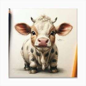 Cute Little Cow Canvas Print