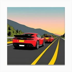 Elegant Vehicle Design Close-Up with Racing Flair Canvas Print