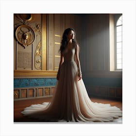 Bride In A Wedding Dress Canvas Print