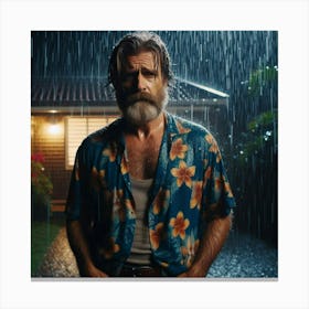 Man in the Rain Canvas Print