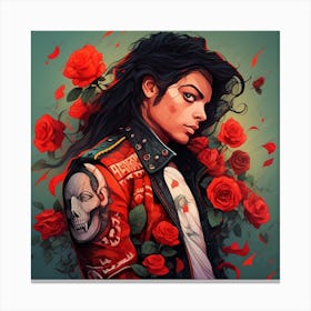 Hunzinator Michael Jackson With Tattoos Canvas Print