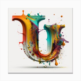 Letter U Canvas Print