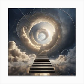 Spiral Stairway To Heaven Canvas Print