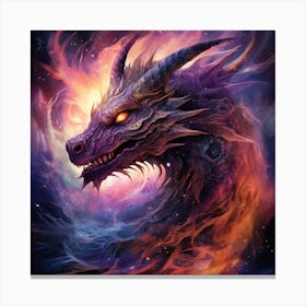 Dragon In Space Canvas Print