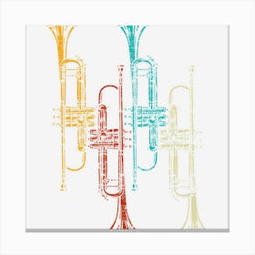 Retro Trumpet Canvas Print